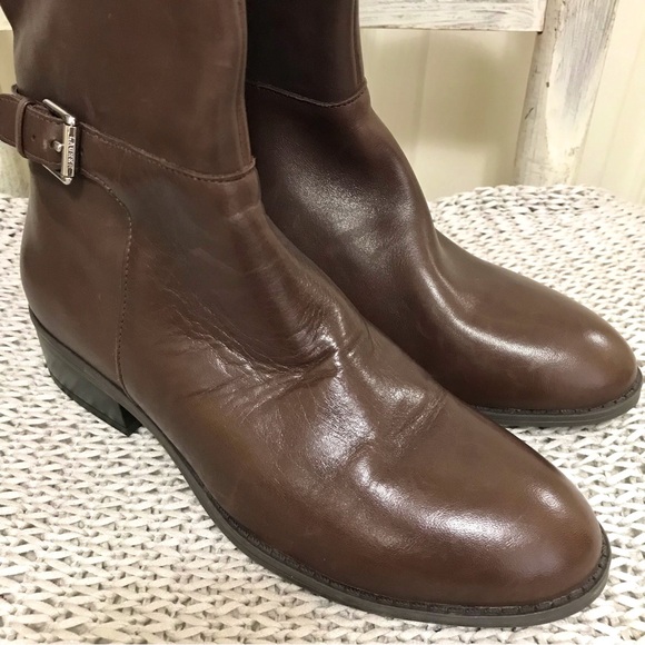 Ralph Lauren Madisen Monogram Leather Riding Boot - Picture 8 of 16